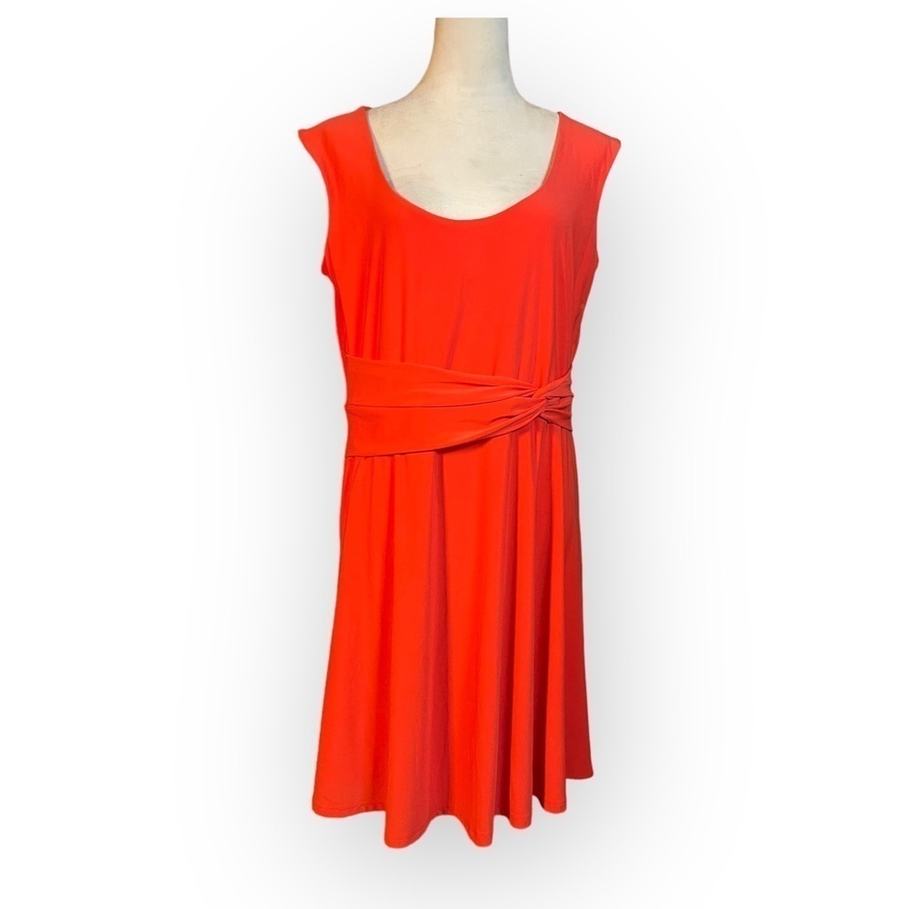 Lauren Ralph Lauren Vibrant Red Midi Dress - Picture 3 of 9
